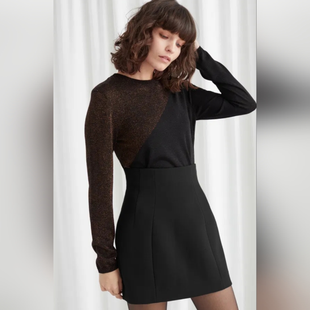 & Other Stories wool blend glitter sweater